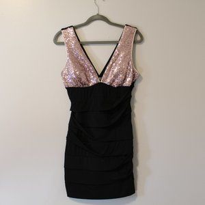 Mini dress with sequence